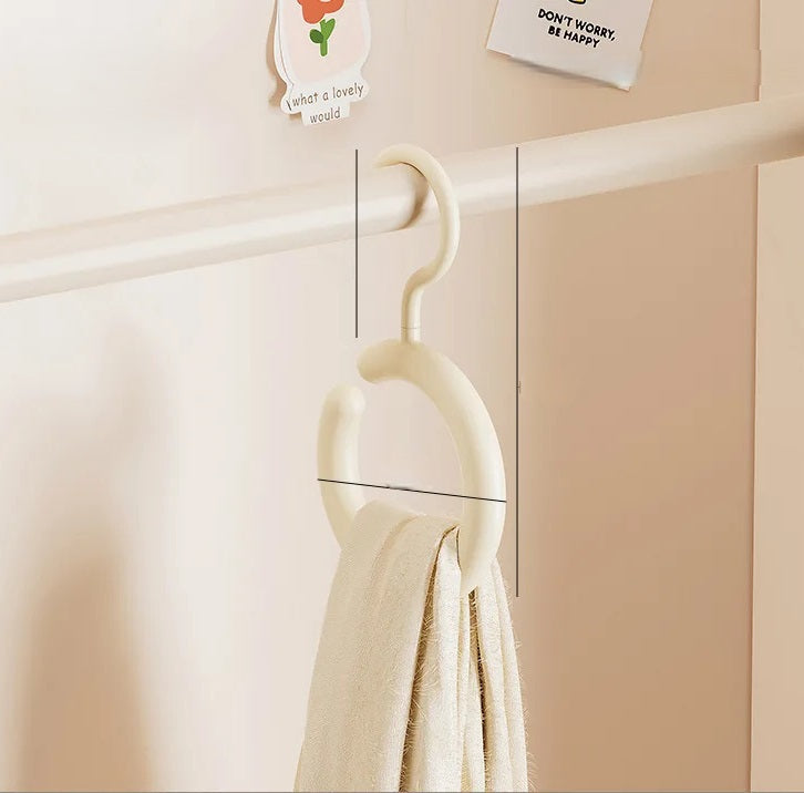 Rotating Hook Multifunctional No-Drill Hanger – Space-Saving Organizer for Scarves, Hats, Bags, and Accessories