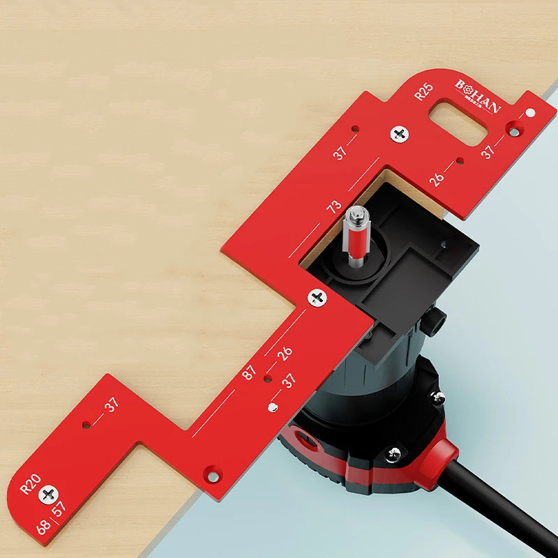 Invisible Recessed Handle Notch Template – Cabinet & Wardrobe Slot Positioning Tool for Handle-Free Door Installation