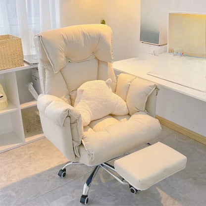 Luxury Executive Office Chair – Reclining Seat with Leg Rest for Work & Relaxation