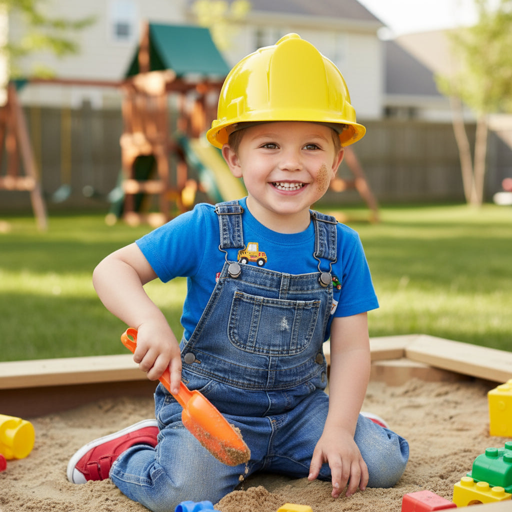 Construction Birthday Party Set – 62pcs Dress-Up Kit with Vest, Hat, Cups & Stickers for Kids’ Themed Celebrations