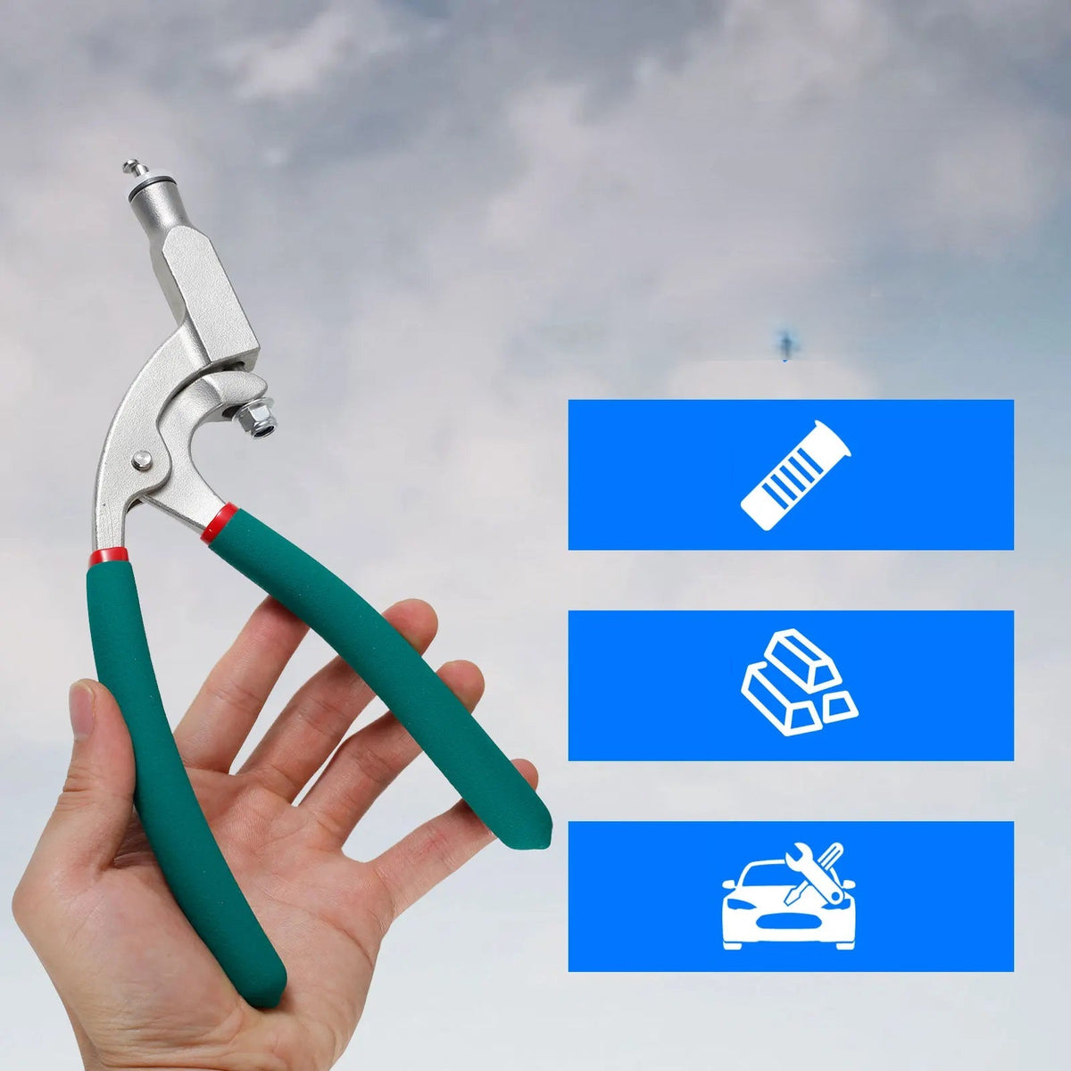 Car Edge Repair Pliers – Paintless Dent Removal Tool for Auto Body Panels, Hood Edges & Flat Hole Precision Repairs