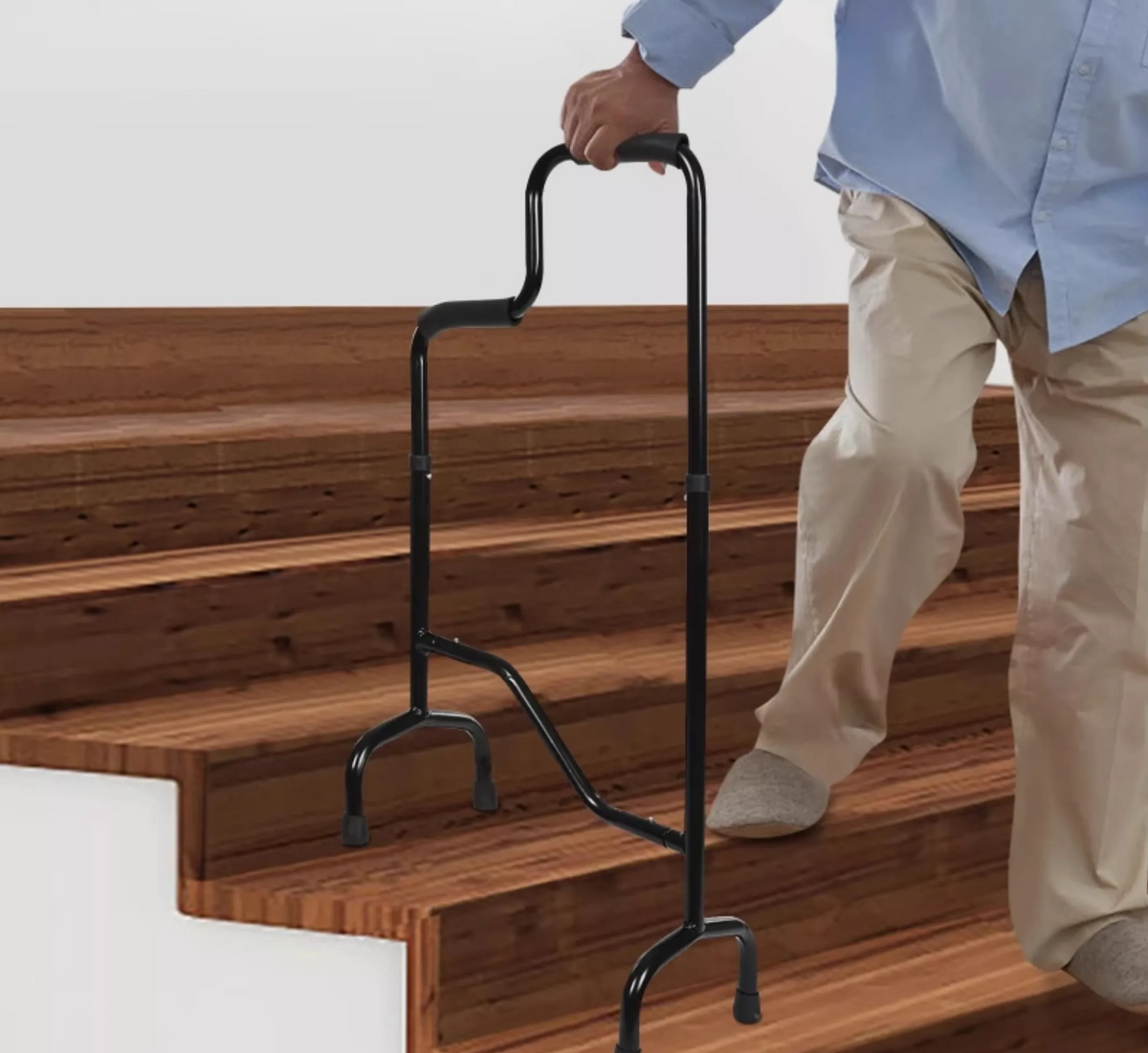 Stair Climbing Assist Cane – Adjustable Height Step Aid for Seniors with Hip or Knee Pain, Easy Walk Up or Down Stairs
