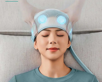 Electric Head Massager with Airbag Pressure – Full Scalp Relaxation, 360° Heat Therapy and Health Care Massage for Deep Stress Relief