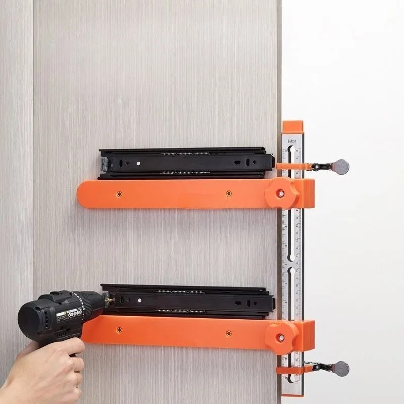 Drawer Rail Installation Assistant – Adjustable Cabinet Slide Positioning Tool for Fast, Accurate Wardrobe Drawer Mounting