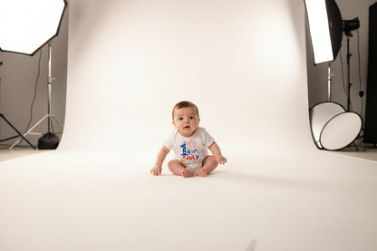 Baby’s My First 4th of July Fireworks Onesie – Soft Cotton Bodysuit with Snap Closure for Newborn Independence Day Outfits