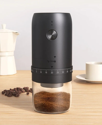 Electric Coffee Bean Grinder – 1800mAh Rechargeable Grinder with 40 Adjustable Gears for Fresh Home Brewing & Flavorful Mornings