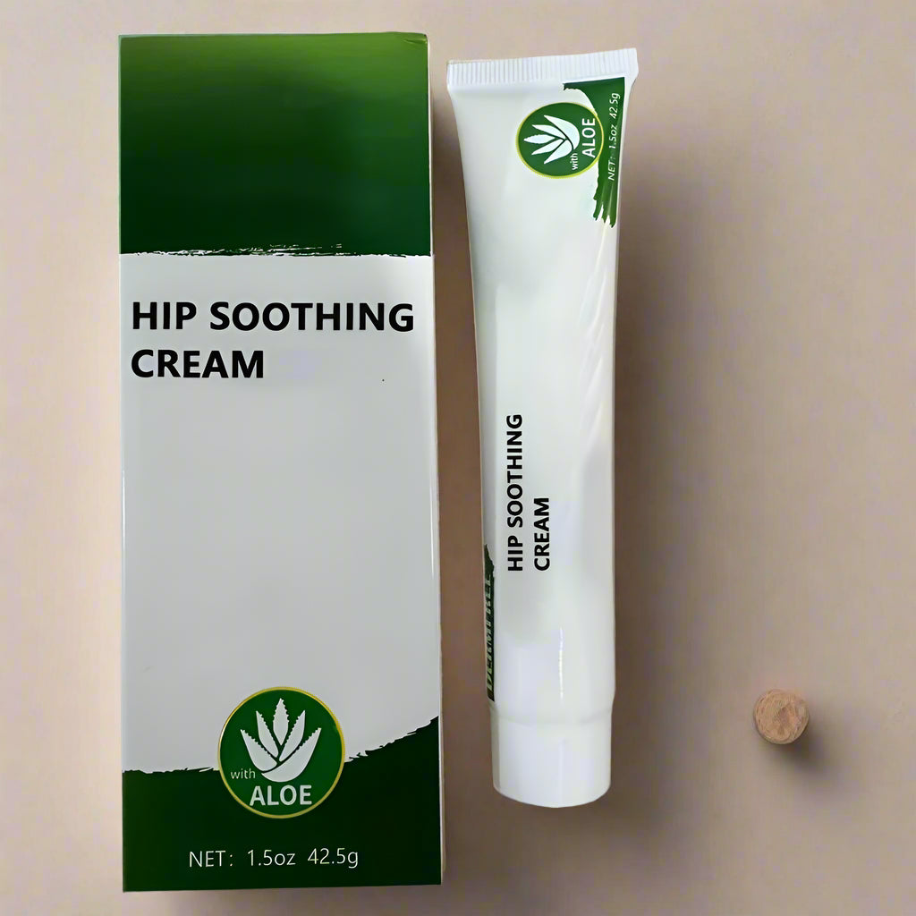 Aloe Vera & Peppermint Hip Soothing Cream – 1.5oz Relief Gel for Sedentary Discomfort, Travel-Friendly Plant-Based Formula for Comfort Anywhere