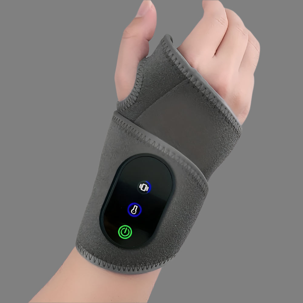 USB Heated Wrist Brace Massager – Portable Electric Wrap with Targeted Pain Relief & Adjustable Heat for Both Hands & Daily Use