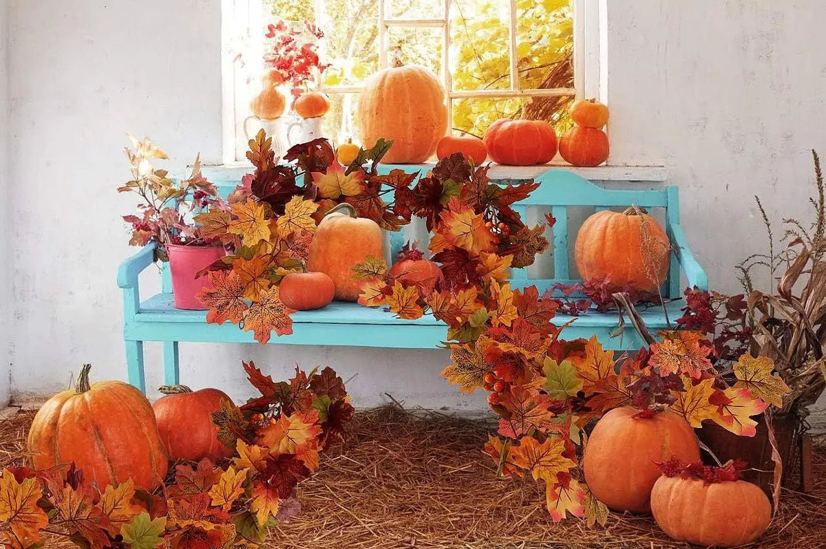 Autumn Maple Leaf Garland – 6.6 ft Artificial Fall Vine for Mantel, Staircase and Thanksgiving Table