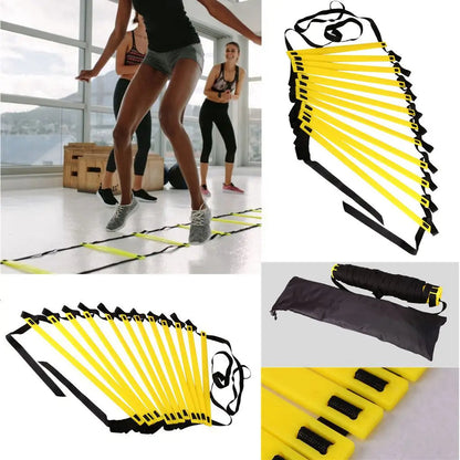 Agility Speed Ladder for Training – Improve Speed, Coordination, and Footwork with Durable Nylon Straps for Soccer, Football, and Fitness Workouts