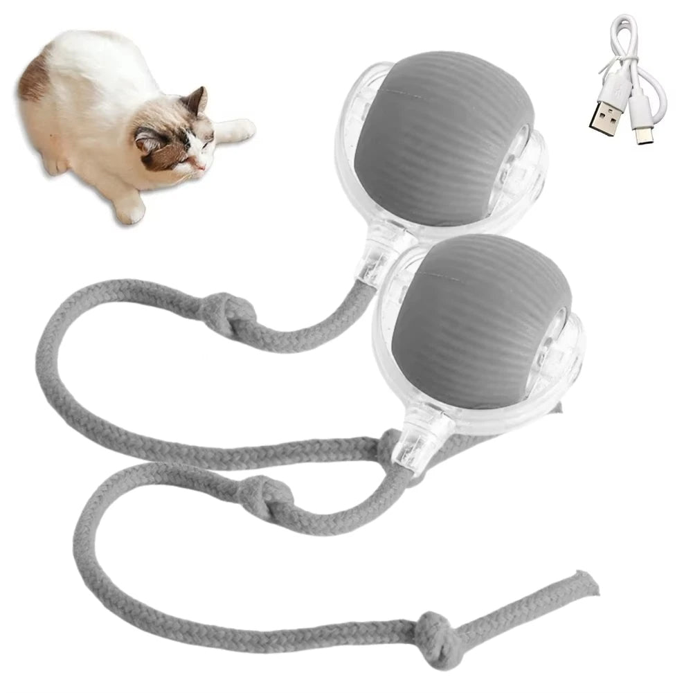 Interactive Auto-Rolling Cat Toy – Smart USB Rechargeable Ball for Endless Fun