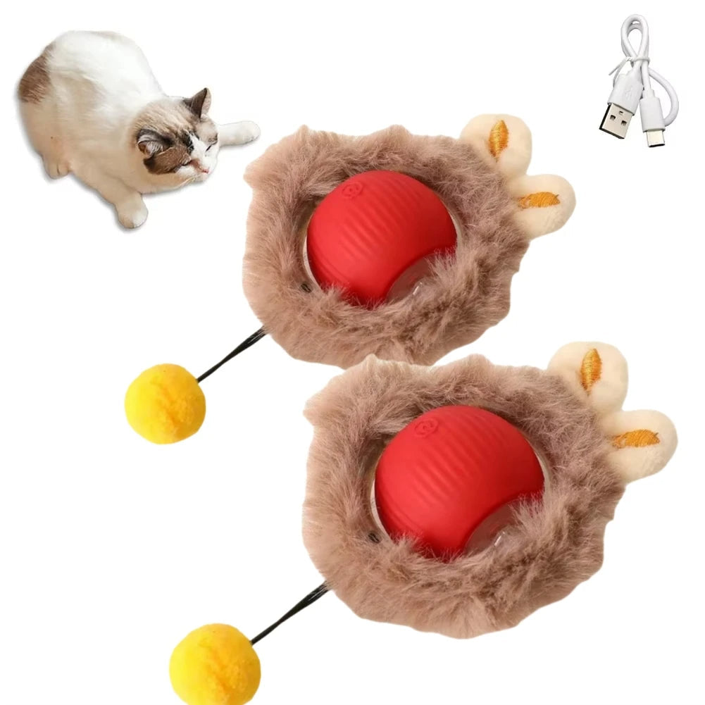 Interactive Auto-Rolling Cat Toy – Smart USB Rechargeable Ball for Endless Fun
