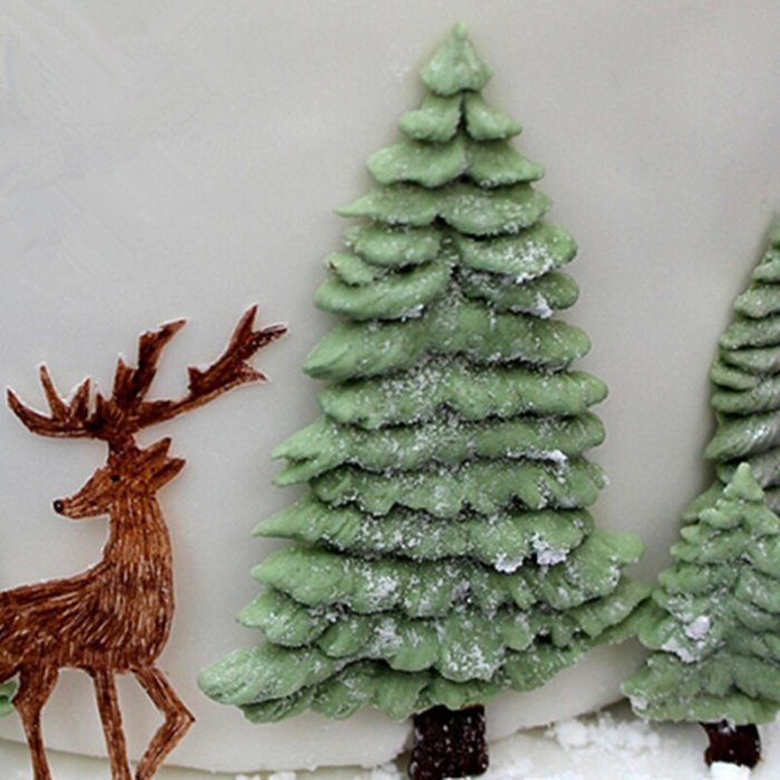 Christmas Tree Mold Baking Tool with 3 Holes - Christmas Tree Silicone Molder
