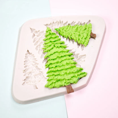 Christmas Tree Mold Baking Tool with 3 Holes - Christmas Tree Silicone Molder