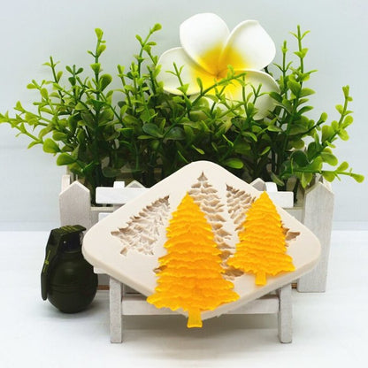 Christmas Tree Mold Baking Tool with 3 Holes - Christmas Tree Silicone Molder