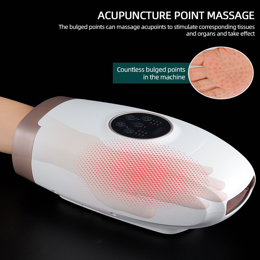 Hot Compress Electric Hand Massager for Arthritis and Carpal Tunnel - 3 in 1 Wireless Therapy Massager for Pain Relief