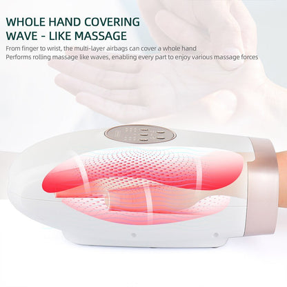 Hot Compress Electric Hand Massager for Arthritis and Carpal Tunnel - 3 in 1 Wireless Therapy Massager for Pain Relief