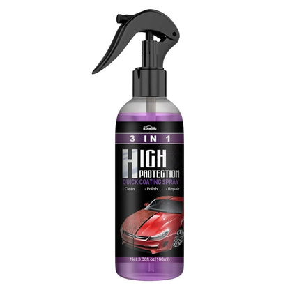 Quick High Protection Car Coating Spray - 3 In 1 Spray for Polish, Ceramic, Plastic Parts Refurbisher