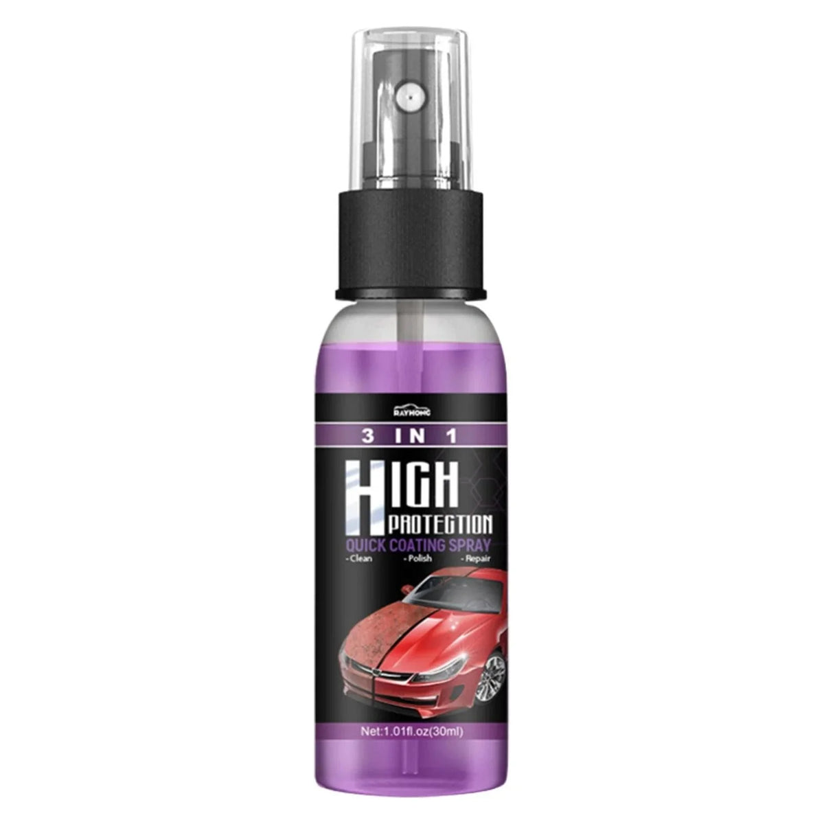 Quick High Protection Car Coating Spray - 3 In 1 Spray for Polish, Ceramic, Plastic Parts Refurbisher