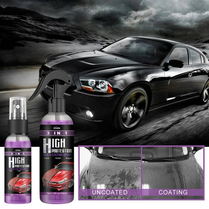 Quick High Protection Car Coating Spray - 3 In 1 Spray for Polish, Ceramic, Plastic Parts Refurbisher