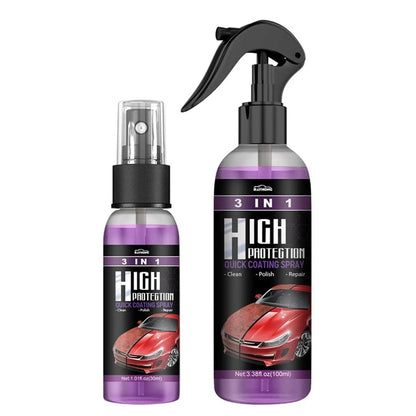 Quick High Protection Car Coating Spray - 3 In 1 Spray for Polish, Ceramic, Plastic Parts Refurbisher