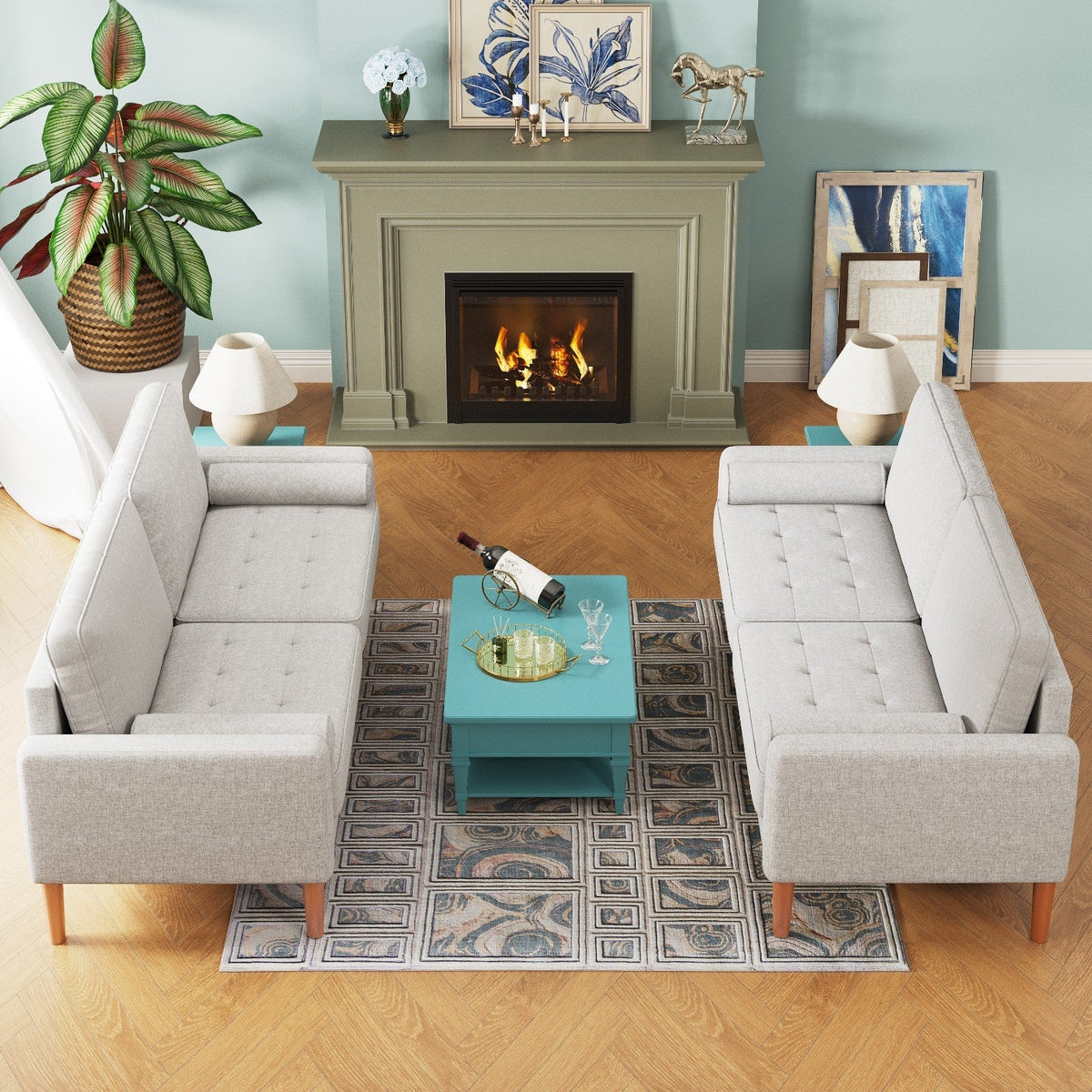 Sofa with 3 Seaters - Living Room Sofa Bedroom