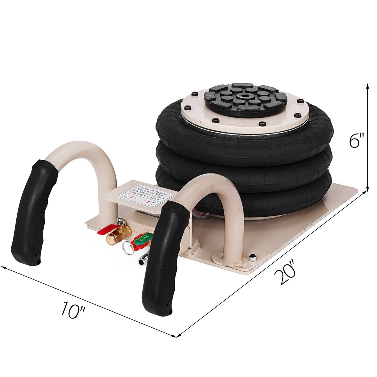 Floor Jack - Air Pneumatic Jack 3 Ton Triple Bag