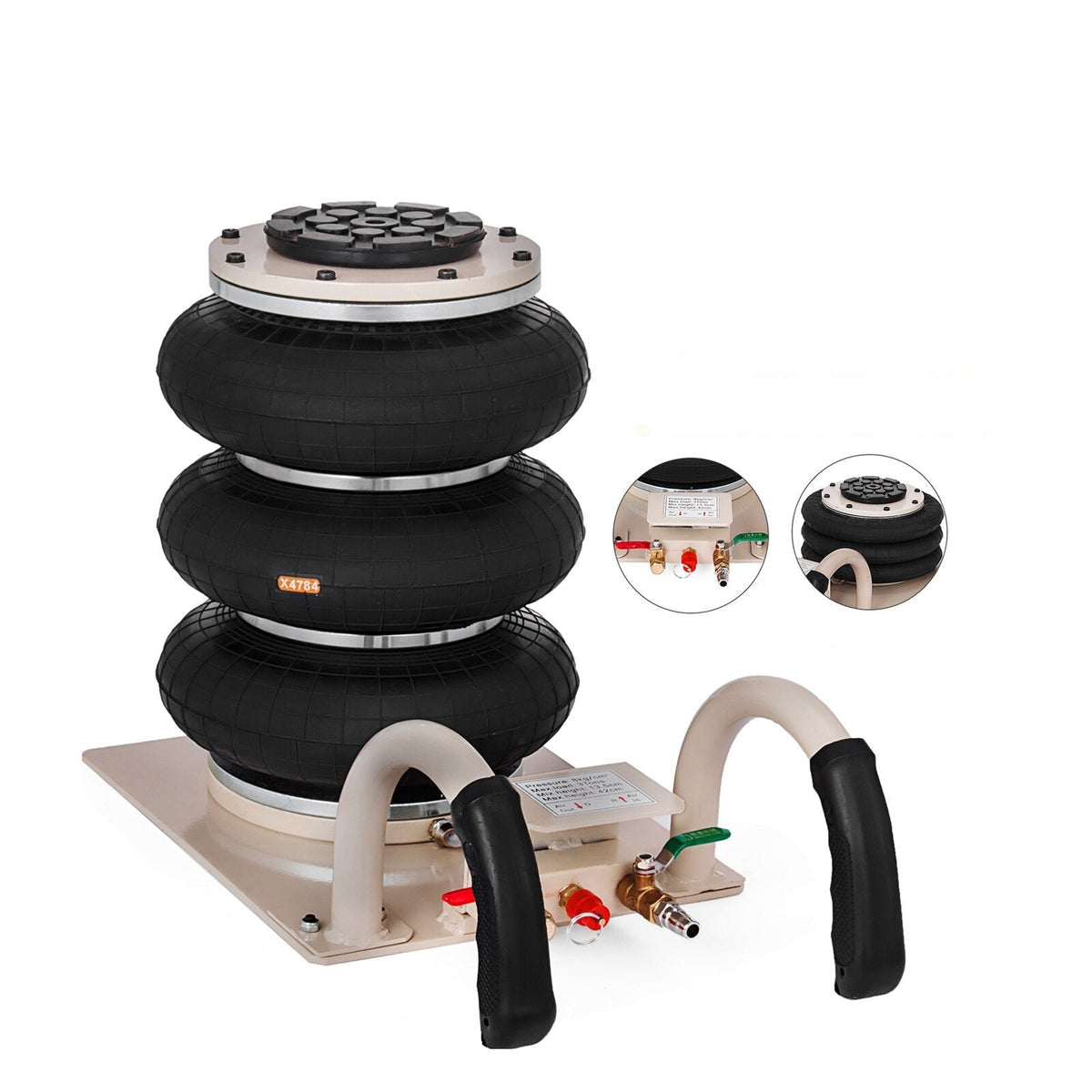 Floor Jack - Air Pneumatic Jack 3 Ton Triple Bag