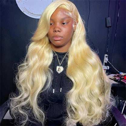 Silver Grey Lace Front Wig – 13 x 6 Pre-Plucked Human Hair Straight & Body Wave Blonde Wig for Women, Natural & Stylish Look