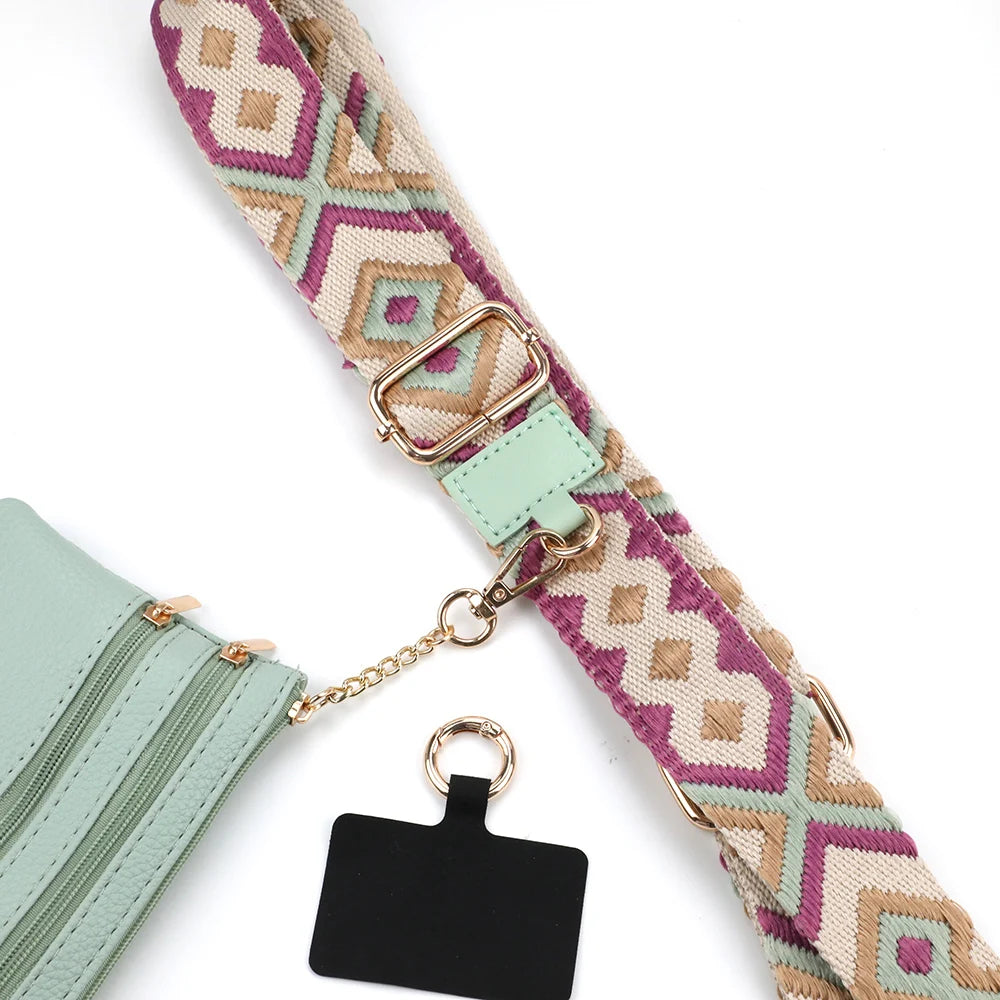 Adjustable Phone Strap with Zipper Pouch – Anti-Lost Crossbody Lanyard for Women, Secure & Stylish Phone Holder, Bag Accessory