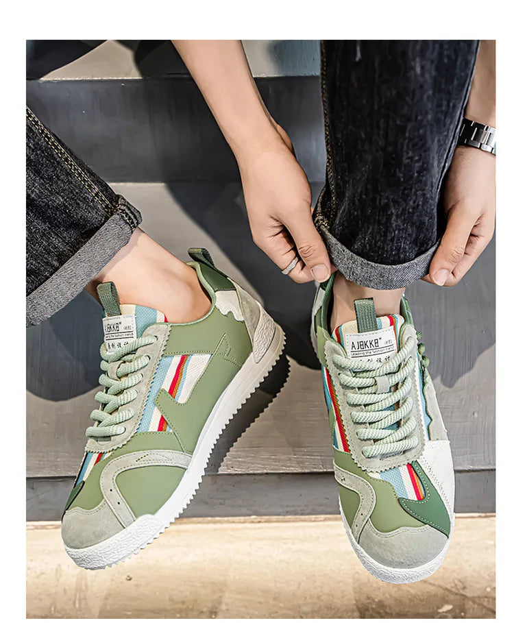 Men White Sneakers - Comfortable Non Slip Running Shoes with Soft Sole, Stylish Outdoor Casual Footwear