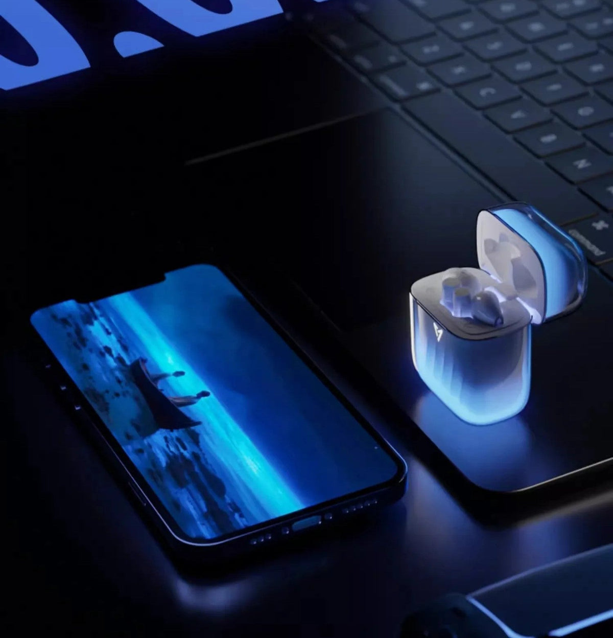 Luminous Quicksand Bluetooth Earbuds – Low Latency Gaming & Noise Reduction Headphones