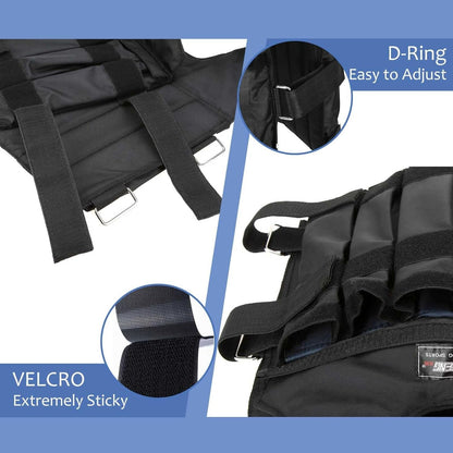 Adjustable Exercise Loading Weight Vest - Up to 65lbs Weighted Vest Adjustable for Exercise