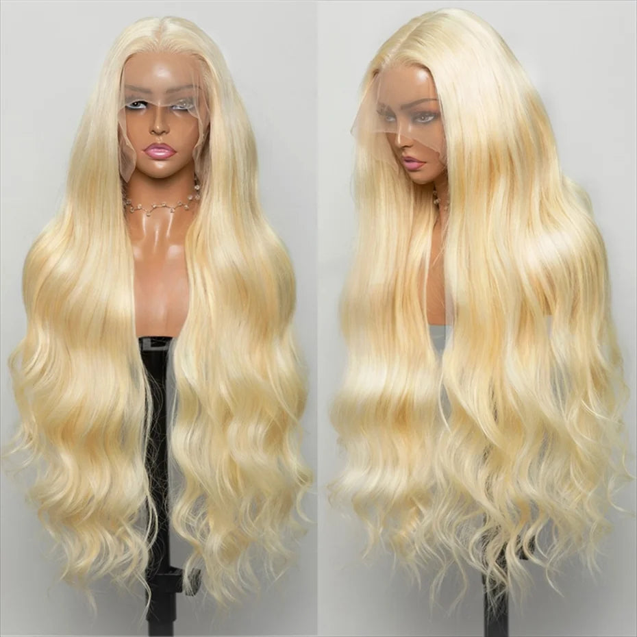 Silver Grey Lace Front Wig – 13 x 6 Pre-Plucked Human Hair Straight & Body Wave Blonde Wig for Women, Natural & Stylish Look