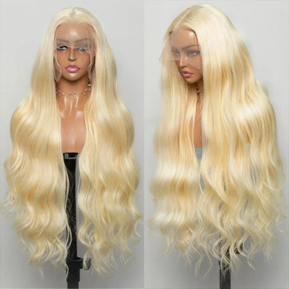 Silver Grey Lace Front Wig – 13 x 6 Pre-Plucked Human Hair Straight & Body Wave Blonde Wig for Women, Natural & Stylish Look