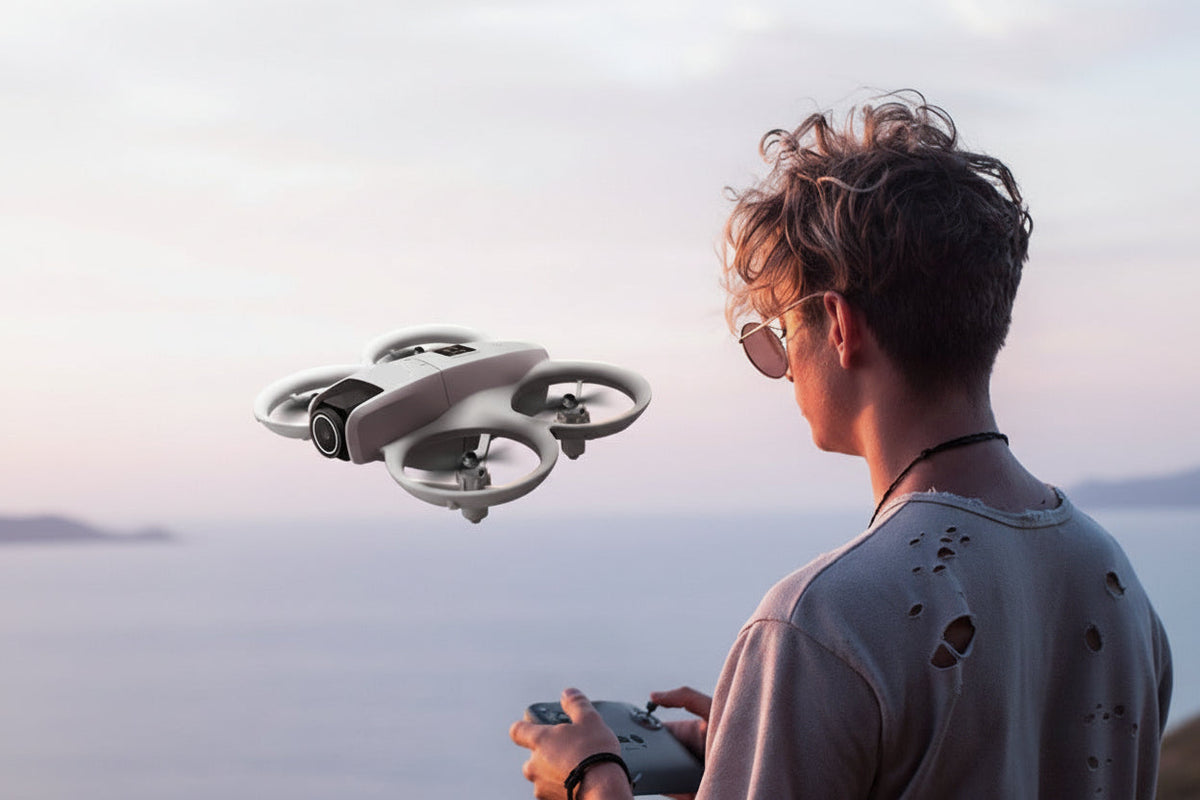 Foldable Drone with Dual-Lens Camera – HD Stabilized Aerial Photography Drone with Gesture Control and Route Planning
