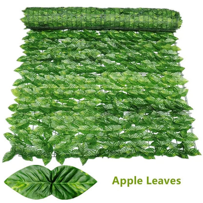 Artificial Leaf Fence Panels Faux Hedge Privacy Fence Screen Greenery for Outdoor Garden Yard Terrace Patio Balcony Decorations