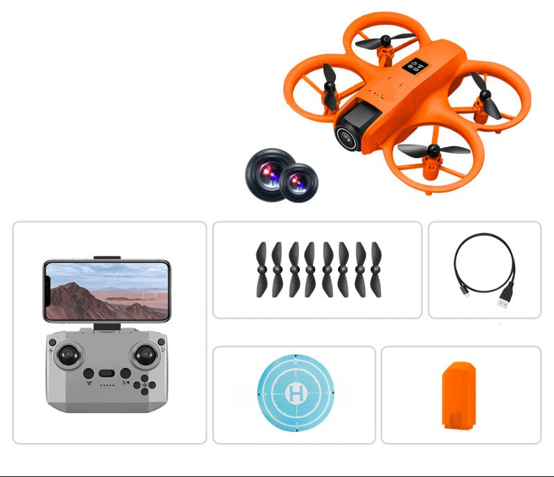 Foldable Drone with Dual-Lens Camera – HD Stabilized Aerial Photography Drone with Gesture Control and Route Planning