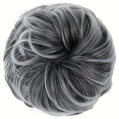Messy Curly Hair Bun Extension – Voluminous Synthetic Elastic Chignon Scrunchie for Effortless Updo, Instant Volume & Natural-Looking Glam Hairpiece for Women