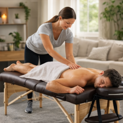 Portable Two Fold Massage Table – Adjustable Spa Bed with Face Cradle and Carry Bag for Home Therapyå