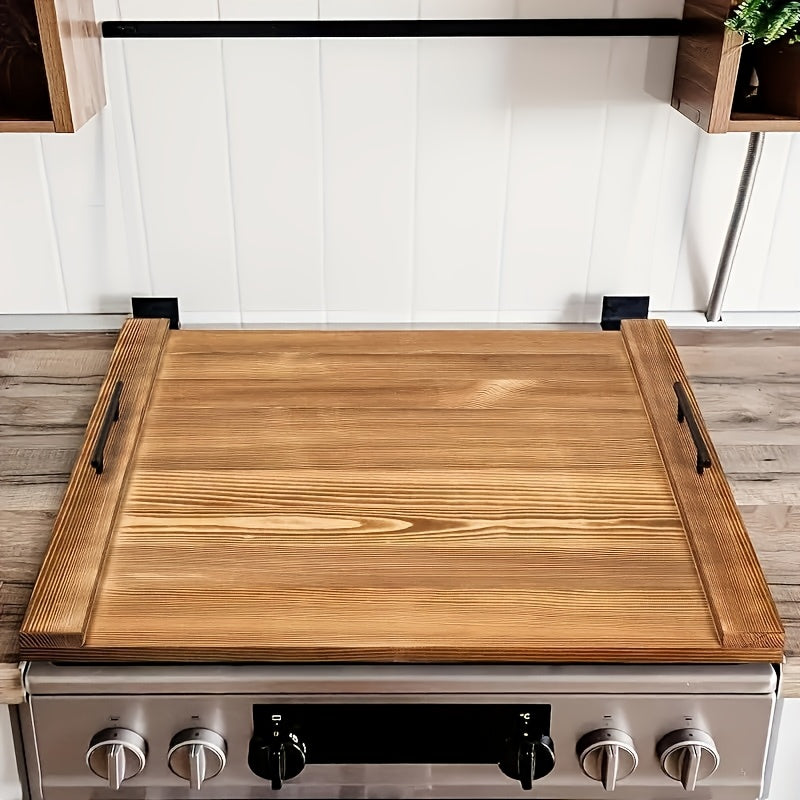 Premium Bamboo Gas Stovetop Guard – Multi-Purpose RV & Kitchen Cooktop Cover for Extra Workspace and Modern Heat-Safe Protection