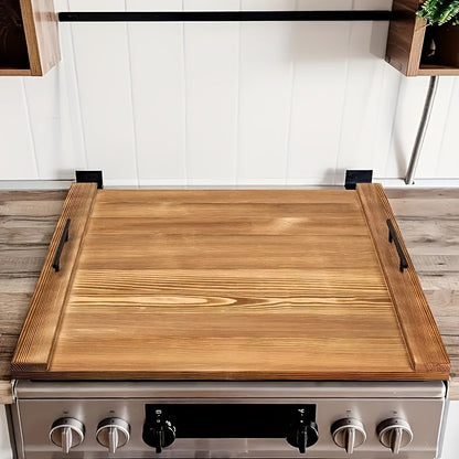 Premium Bamboo Gas Stovetop Guard – Multi-Purpose RV & Kitchen Cooktop Cover for Extra Workspace and Modern Heat-Safe Protection