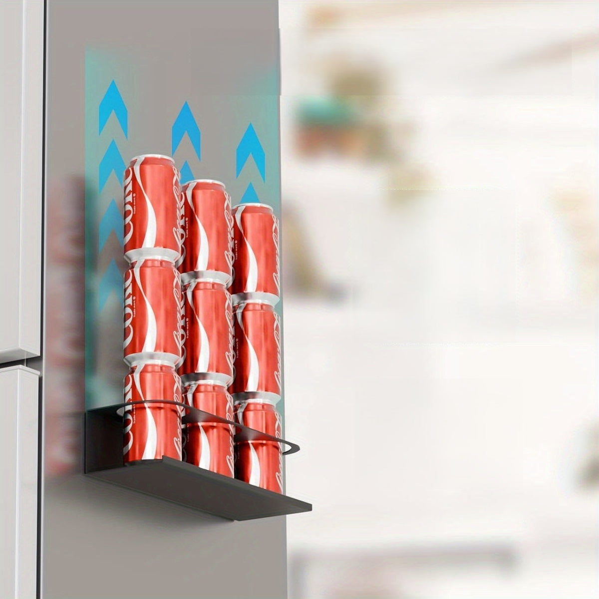 Magnetic Refrigerator Organizer Rack – Sleek Side-Mounted Kitchen Storage Solution for Spices, Utensils, and Everyday Essentials