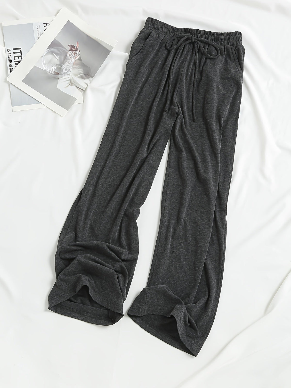 Women’s Hooded Sweatshirt Spring Collection –  Jacket with Wide-Leg Pants Set for Effortless Street Style
