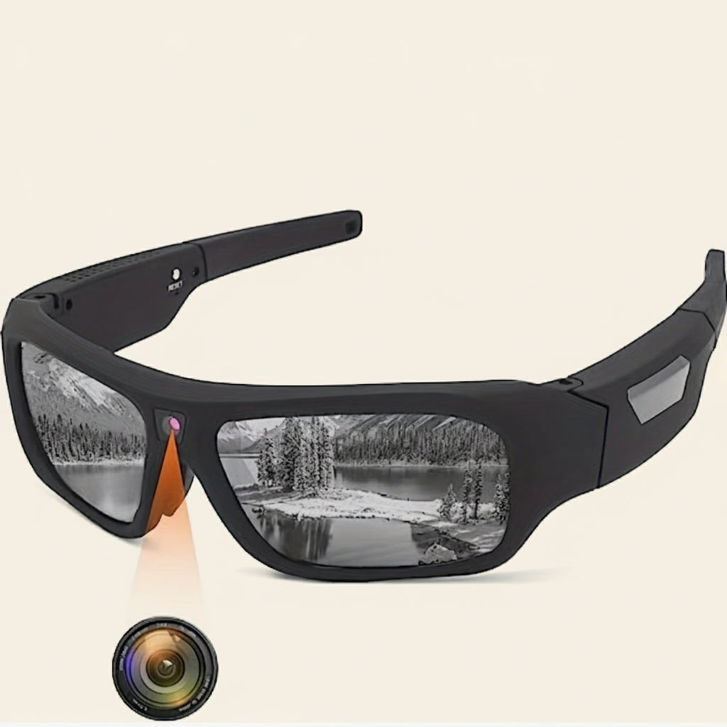 Camera Sunglasses – Hands-Free Video Recording Eyewear for Cycling, Fishing and Walking, Records to a microSD Card