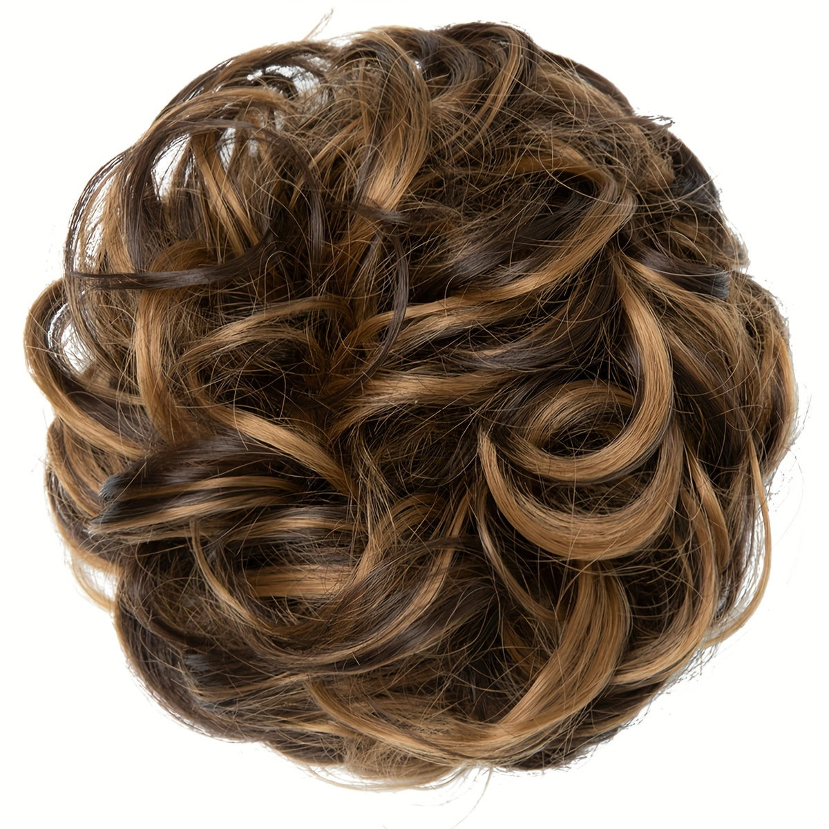 Messy Curly Hair Bun Extension – Voluminous Synthetic Elastic Chignon Scrunchie for Effortless Updo, Instant Volume & Natural-Looking Glam Hairpiece for Women