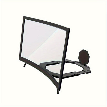 Portable Curved HD Phone Screen Amplifier – 12-Inch Magnification Stand for Smartphone Videos, Movies & Hands-Free Viewing at Home or Travel