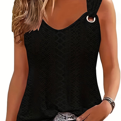 Women’s V-Neck Sleeveless Summer Top – Casual Loose Fit Comfortable Vest for Trendy Everyday Warm Weather Outfits