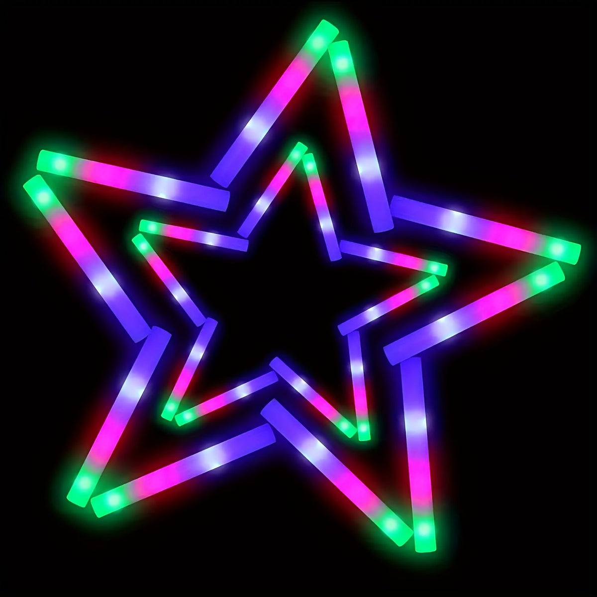 LED Foam Glow Sticks – Flashing Light Party Supplies for Weddings, Birthdays & Music Festivals