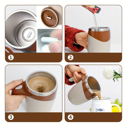 Rechargeable Automatic Magnetic Self-Stirring Mug - Rotating Coffee Mug for Office, School, Gym - Perfect for Stirring Coffee, Chocolate, Milk, Protein Powder, Cocoa, Etc